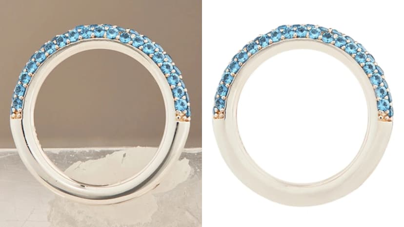 Professional jewelry retouching showcase